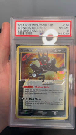 Pokemon Greninja 144 Gold Star Celebrations Elite Trainer Box PSA 8 - Image 2