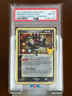 Pokemon Greninja 144 Gold Star Celebrations Elite Trainer Box PSA 8 - Image 4