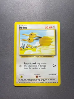 Pokemon TCG Doduo Unlimited 48/102 Base Set Regular 1999-2000 Wizards - Image 1