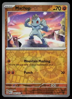 Machop 066/165 Common 151 Pokemon Reverse Holo Near Mint - Image 1