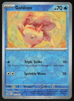 Goldeen 118/165 Common 151 Pokemon Reverse Holo Near Mint - Image 1