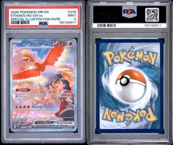 Pokemon Ethan's Ho-Oh EX 230/182 Destined Rivals Holo Special Illustration PSA 9 - Image 3