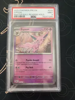 Pokemon TCG Espeon Master Ball Pattern 033/131 Prismatic Evolutions Holo - Image 1