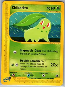 Chikorita 99/165 Non Holo Expedition - Pokemon Card - NM - Image 1