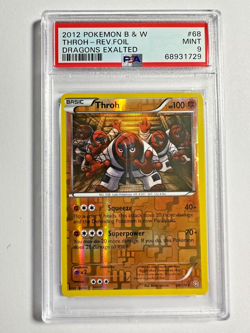 PSA 9 Mint Throh Reverse Holo 2012 Pokemon Dragons Exalted #68 - Image 1