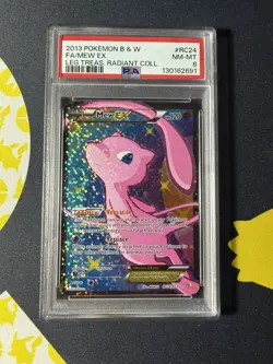 2013 Pokemon Mew EX RC24/RC25 Black & White Legendary Treasures PSA 8 NM-MT - Image 1