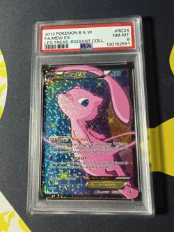 2013 Pokemon Mew EX RC24/RC25 Black & White Legendary Treasures PSA 8 NM-MT - Image 2