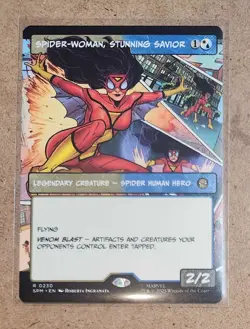 MtG Spider-Man, Spider-Woman, Stunning Savior Borderless M/NM #0230 - Image 1