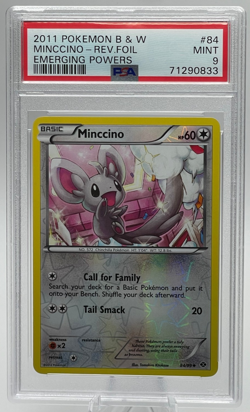 2012 POKEMON BLACK & WHITE NEXT DESTINIES #84 MINCCINO REVERSE PSA 9 LABEL ERROR - Image 1