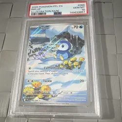 Pokemon TCG Piplup 098/094 Phantasmal Flames Illustration Rare Holo Eng PSA 10 - Image 1