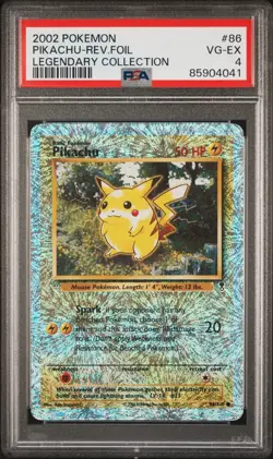 2002 Pokemon Legendary Collection Pikachu Reverse Holo #86 PSA 4 - Image 1