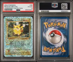 2002 Pokemon Legendary Collection Pikachu Reverse Holo #86 PSA 4 - Image 3