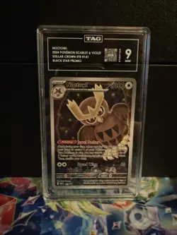 TAG 9 NOCTOWL 141 POKEMON CENTER STELLAR CROWN ETB BLACK STAR PROMO MINT - Image 1