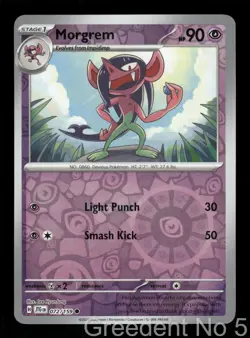 Morgrem 072/159 Common Journey Together Pokemon Reverse Holo Near Mint - Image 1