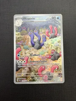 Wugtrio 224/091 SV: Paldean Fates Pokemon Illustration Rare NM- - Image 1