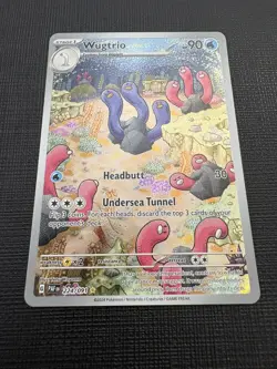 Wugtrio 224/091 SV: Paldean Fates Pokemon Illustration Rare NM- - Image 2