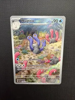 Wugtrio 224/091 SV: Paldean Fates Pokemon Illustration Rare NM- - Image 3