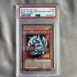 Konami Blue-Eyes Toon Dragon SRL-000 Spell Ruler Secret Holo PSA 10 2010 EN - Image 1