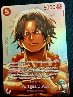 ST15-005 Portgas.D.Ace SR SP OP16 The Time of Battle One Piece TCG English Card - Image 1