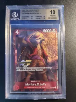 One Piece TCG Monkey D. Luffy P-007 CS 2023 Celebration Pack Foil PSA 10 - Image 2