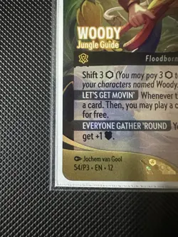Disney Lorcana TCG Woody - Jungle Guide 54/P3 Promo Foil Toy Story Top8 SetChamp - Image 5