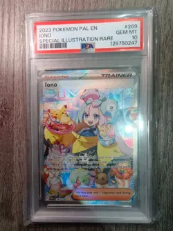 Iono 269/193 Special Illustration Rare Pal En-paldea Evolved Pokemon PSA 10 - Image 1