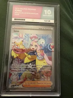 Iono ACE 10 Pokemon Card 269/193 Paldea Evolved Special Illustration Rare - Image 1