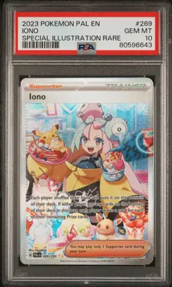 Iono 269/193 Special Illustration Rare Pal En-paldea Evolved Pokemon PSA 10 - Image 1