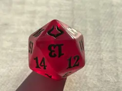 MTG Hour of Devastation Prerelease Red D20 SPINDOWN Die Dice Magic The Gathering - Image 1