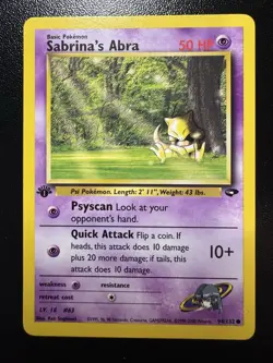 Pokemon Card - Sabrina's Abra Gym Challenge 94/132 Common 1st Edition (NM-) - Image 1