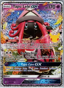 Tapu Lele GX 60/145 Celebrations: Classic Collection - Pokemon Card - NM - Image 1