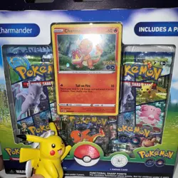Pokemon TCG Pokemon GO Charmander Pin Collection Box Sealed New Promo Card - Image 1