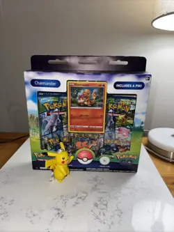 Pokemon TCG Pokemon GO Charmander Pin Collection Box Sealed New Promo Card - Image 2