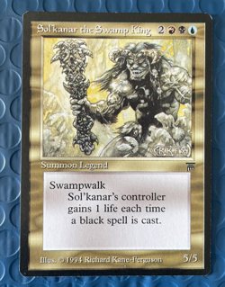 Sol'kanar the Swamp King Legends MTG Magic: The Gathering - NM - Image 1