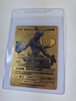 Rare Gold Mewtwo GX Card HP300, Gem Mint 10, Quick Grade - Image 2