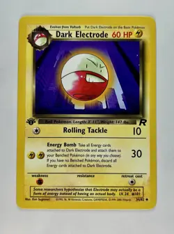 Dark Electrode 2000 Pokemon Team Rocket 1st Edition Uncommon #34/82 * Near Mint - Image 1