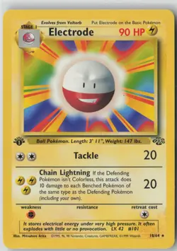 Electrode 18/64 Rare Jungle Pokemon 1st Edition Lightly Played - Image 1
