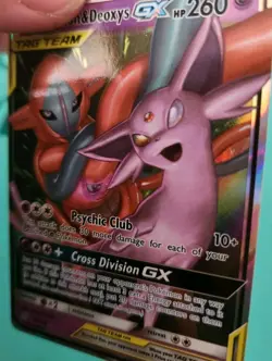 Pokemon TCG Espeon & Deoxys Tag Team GX Unified Minds 72/236 Holo Ultra Rare - Image 2