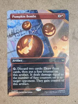 MtG Spider-Man, Pumpkin Bombs Borderless M/NM #0026 - Image 1
