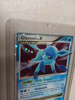 2008 Pokemon Diamond & Pearl Majestic Dawn 98/100 Glaceon LV.X Holo Foil - Image 5