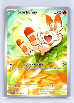 Scorbunny 225/217 Illustration Rare Ascended Heroes Pokemon Holo Near Mint - Image 1