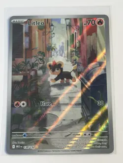 Pokemon TCG Litleo 139/132 Holo Illustration Rare Mega Evolution NM - Image 1