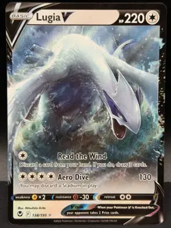 Lugia V 138/195 Pokemon Sword & Shield Silver Tempest Holo - Image 1