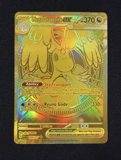 Mega Dragonite Ex 295/217 Me: Pokemon Ascended Heroes Holo - Gold Hyper Rare! - Image 1