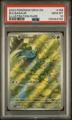 2023 Pokemon 151 Bulbasaur #166 Illustration Rare PSA 10 GEM MINT - Image 1