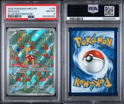 2025 POKEMON MEG EN-MEGA EVOLUTION ILLUSTRATION RARE #136 SHUCKLE PSA 8 - Image 3
