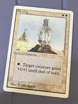 Magic the Gathering MTG Unlimited Blessing NM (Beta Bob) - Image 1