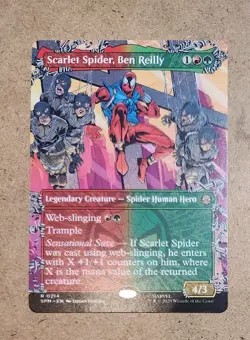 MtG Spider-Man, Scarlet Spider, Ben Reilly Borderless M/NM #0214 - Image 1