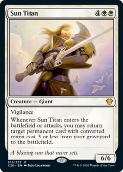 Sun Titan - Commander 2020 #101/322 MTG Magic The Gathering - Image 1