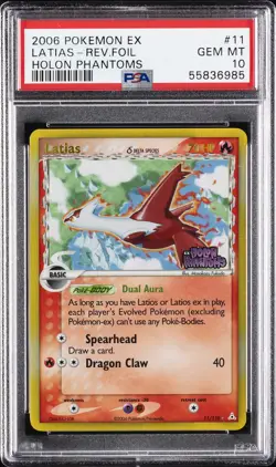2006 POKEMON EX HOLON PHANTOMS #11 LATIAS-REVERSE FOIL PSA 10 - Image 1